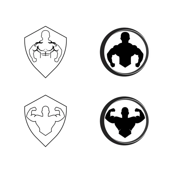 Icono Vector Fitness Ilustración Logo Plantilla — Archivo Imágenes Vectoriales