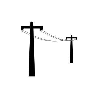 elektrik direği ikon vektör illüstrasyon sembolü tasarımı