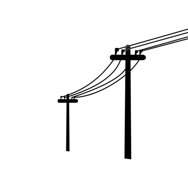 Icône Poteau Électrique Illustration Vectorielle Symbole Conception — Image vectorielle