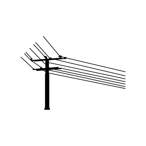 Desenho Símbolo Ilustração Vetor Ícone Pólo Elétrico — Vetor de Stock