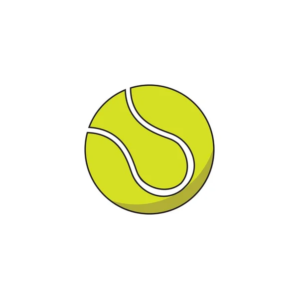 Modèle Logo Illusion Vectorielle Icône Balle Tennis — Image vectorielle