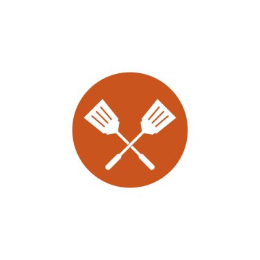 Spatula Simgesi vektör illüstrasyon tasarımı