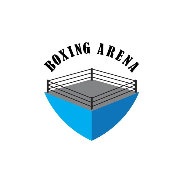 Бокс Арена Логотип Векторний Дизайн Шаблон — стоковий вектор