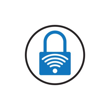 Wi-Fi sinyal ikonu vektör illüstrasyon tasarımına kilitlendi
