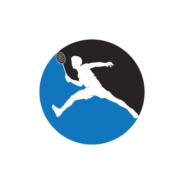 Badminton Ícone Vetor Ilustração Logotipo Modelo — Vetor de Stock