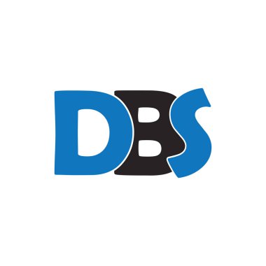 DBS harf logosu, vektör sembolü dizayn şablonu