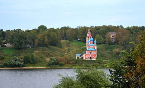 Banco Rio Volga Tutayev Verão Região Yaroslavl Rússia — Fotografia de Stock