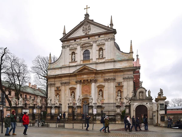 Cracóvia Polônia Dezembro 2018 Igreja Dos Santos Pedro Paulo 15971619 — Fotografia de Stock