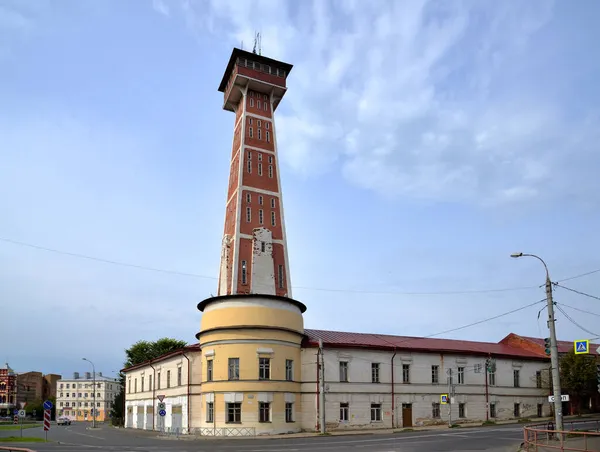 Torre Rybinsk Torre Fogo Construída 1912 Altura Metros Rybinsk Região — Fotografia de Stock