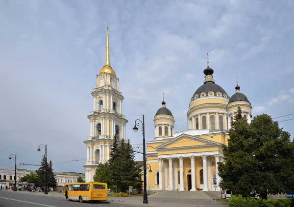 2021年9月4日 俄罗斯Yaroslavl地区Rybinsk Spaso Transfiguration Cathedral Cathedral Transfiguration Lord Cross Krestovaya — 图库照片