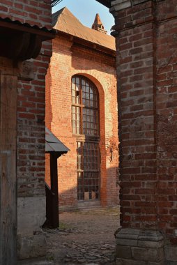 Metropolitan Odaları Duvarı (Krutitsky Büyükşehir Sarayı) 17. yüzyıl, Krutitsy Patriklik Metochion (13. yüzyıl), Moskova, Rusya