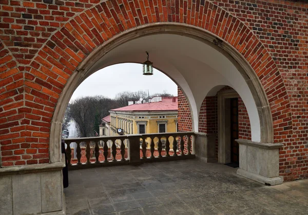 Detail Painted Old Stone House Old Town Stare Miasto Krakow —  Fotos de Stock