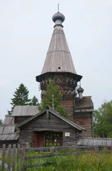 Ancient Wooden Tent Church Nativity Virgin 1659 Summer Gimreka Village — Stock Photo, Image