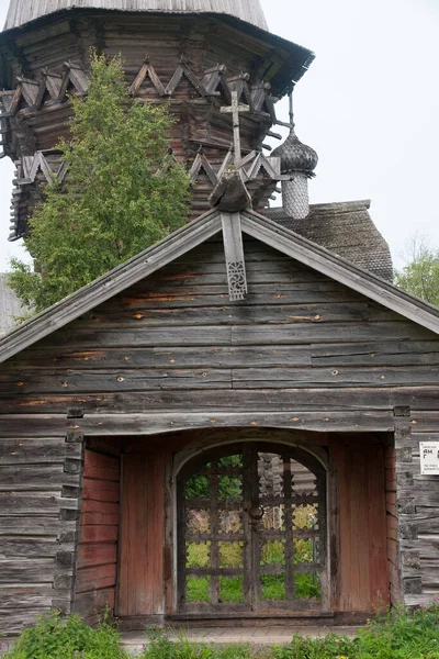 Ancient Wooden Tent Church Nativity Virgin 1659 Summer Gimreka Village — Stock Photo, Image