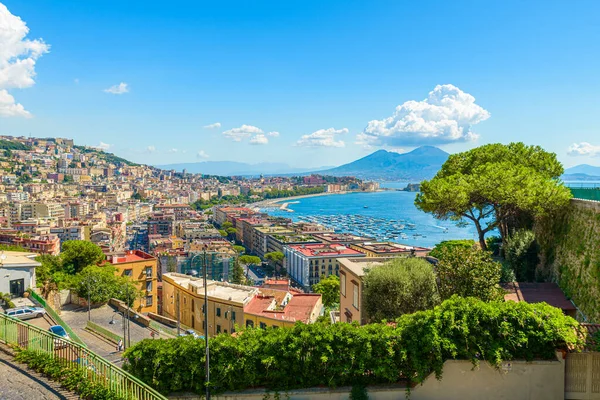 Neapel Italien Augusti 2021 Utsikt Över Neapelbukten Från Berget Posillipo — Stockfoto