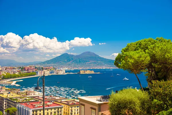 Neapel Italien Augusti 2021 Utsikt Över Neapelbukten Från Berget Posillipo — Stockfoto