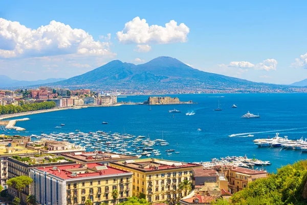 Neapel Italien Augusti 2021 Utsikt Över Neapelbukten Från Berget Posillipo — Stockfoto