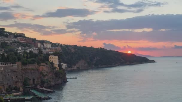 Sorrent Italien Zeitraffer Video Vom Sonnenuntergang Bis Die Nacht Mit — Stockvideo