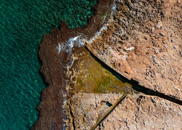 Cala Blanca Javaa Aricante スペインの海底からの航空写真 — ストック写真