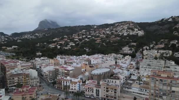 Vistas Aéreas Del Puerto Xabia Día Nublado Costa Blanca Alicante — Vídeos de Stock