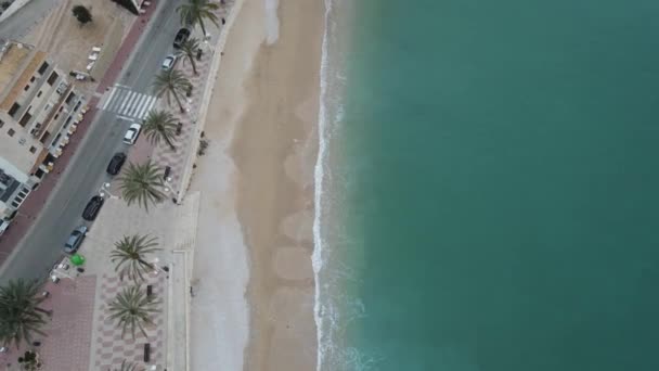 Luchtfoto Van Haven Van Xabia Een Bewolkte Dag Costa Blanca — Stockvideo