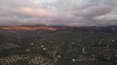 Quesada, Jaen, İspanya 'dan hava görüntüsü