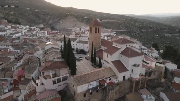 Flygfoto Från Quesada Jaen Spanien — Stockvideo