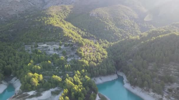 Letecké Pohledy Guadalestské Přehrady Marina Baixa Alicante Španělsko — Stock video