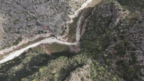 Widok Lotu Ptaka Barranc Infern Vall Laguart Marina Alta Alicante — Wideo stockowe