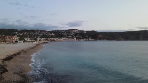 Letecké Pohledy Montaar Beach Javea Alicante Španělsko — Stock video