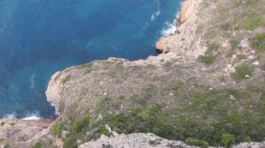 Xabia, Alicante, İspanya 'daki Cap de la Nau' dan insansız hava aracı görüntüleri.