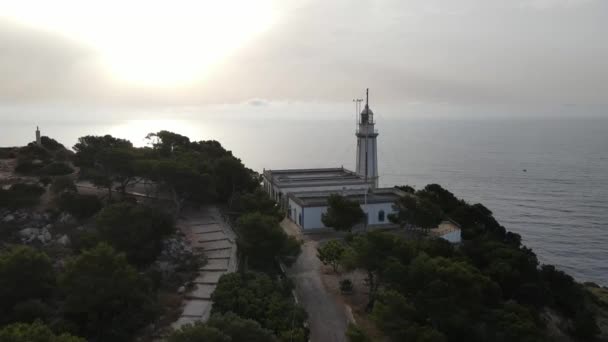 Uitzicht Drone Vanaf Cap Nau Xabia Alicante Spanje — Stockvideo