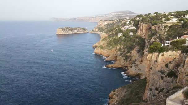 Vistas Dron Desde Cap Nau Xabia Alicante España — Vídeos de Stock