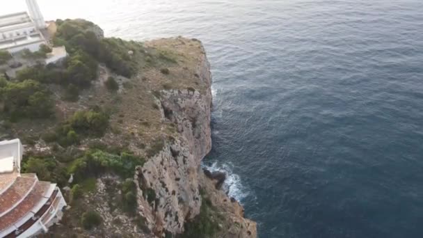 Uitzicht Drone Vanaf Cap Nau Xabia Alicante Spanje — Stockvideo