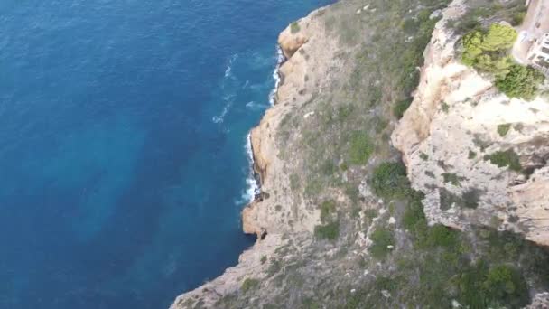 Vistas Dron Desde Cap Nau Xabia Alicante España — Vídeos de Stock