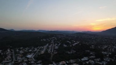 Cala Ambolo, Xabia, Alicante, İspanya 'da hava kararıyor.