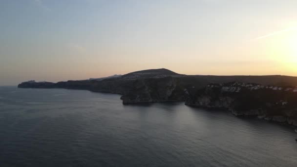 Het Wordt Donker Cala Ambolo Xabia Alicante Spanje — Stockvideo