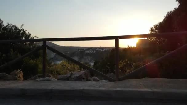 Está Escurecendo Cala Ambolo Xabia Alicante Espanha — Vídeo de Stock