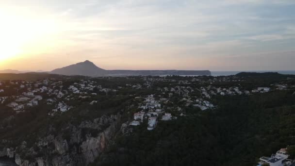 Det Börjar Bli Mörkt Cala Ambolo Xabia Alicante Spanien — Stockvideo