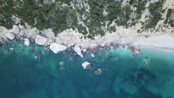 Luchtfoto Van Cala Ambolo Jvea Alicante — Stockvideo