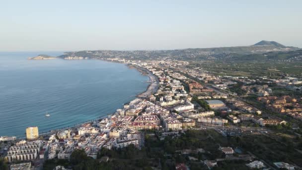 Luchtfoto Uitzicht Vanaf Cap Sant Antoni Javea Alicante Spanje — Stockvideo