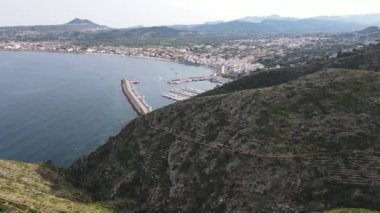 Cap de Sant Antoni, Javea 'dan hava manzarası. Alicante, İspanya