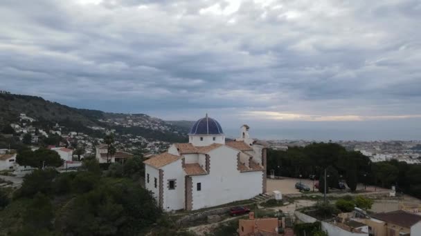 Una Giornata Nuvolosa Nella Città Javea Marina Alta Alicante Spagna — Video Stock