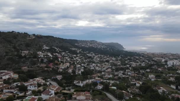 Una Giornata Nuvolosa Nella Città Javea Marina Alta Alicante Spagna — Video Stock