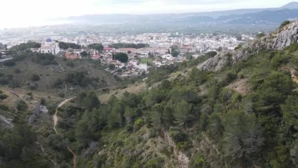 Una Giornata Nuvolosa Nella Città Javea Marina Alta Alicante Spagna — Video Stock