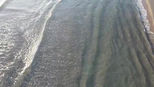 Dagen Börjar Stranden Flygbilder Från Playa Del Arenal Javea Marina — Stockvideo