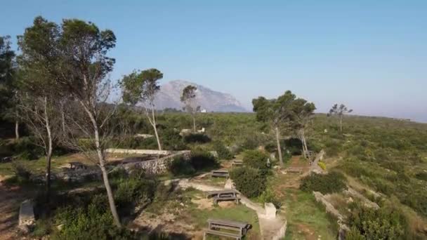 Vedere Aeriană Parcului Național Montgo Din Xabia Alicante Spania — Videoclip de stoc