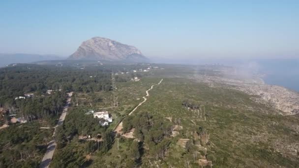 Een Mistige Dag Javea Bay Luchtfoto Van Javea Molins Aan — Stockvideo