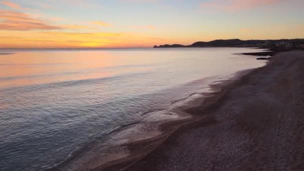 Vue Aérienne Depuis Playa Del Montaar Javea Alicante Espagne Soleil — Video