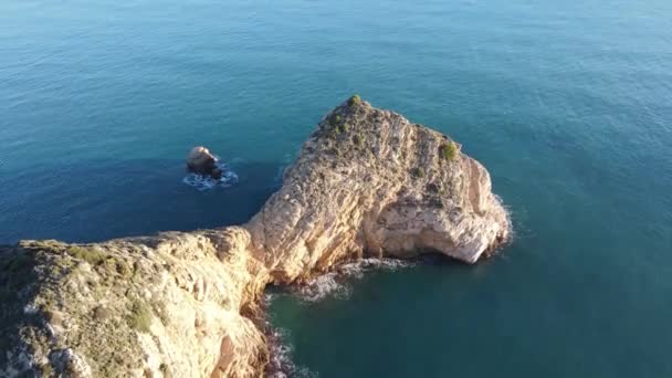 Вид Воздуха Cap Prim Время Рассвета Солнце Появляется Бухте Хавеи — стоковое видео
